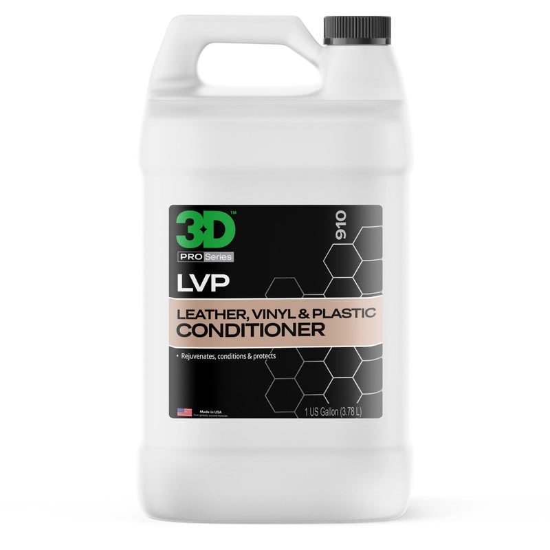 3D Leather, Vinyl & Plastic Conditioner | Restores, Conditions & Protects Car Interiors | Non-Greasy UV Protection for Seats, Steering Wheels, & Trim |1 Gallon