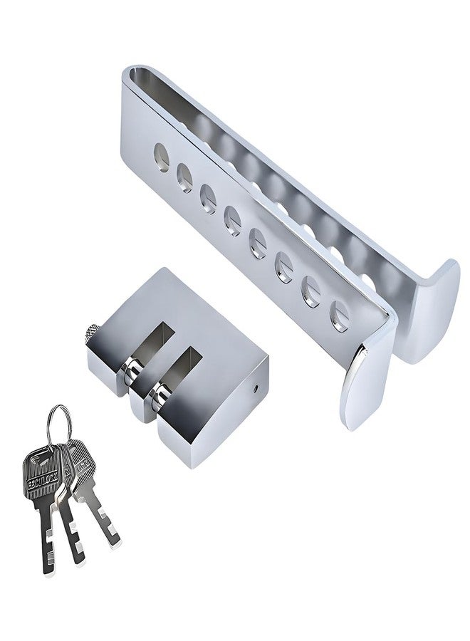 DXNQ Portable 8 Holes Brake Pedal Lock, Stainless Steel Auto Clutch Vehicle Security Protection Safety Lock, Car Accessories - Image 1
