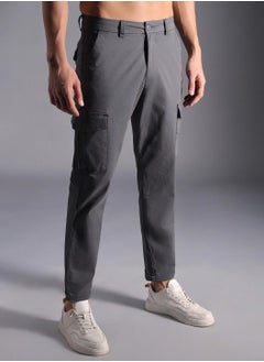HIGH STAR Relaxed Fit Pure Cotton Cropped Cargos Trouser for Men  - Image 3