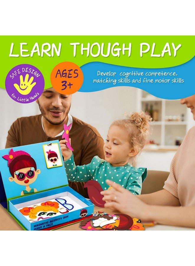 ROHSCE Magnetic Puzzles for Kids- Educational Magnetic Book, Crazy Face Dress-Up Game & Preschool Toddler Learning Activities, Travel-Friendly STEM Toy, Fun Fridge Magnets for Toddlers 1-3 3-12 - Image 2