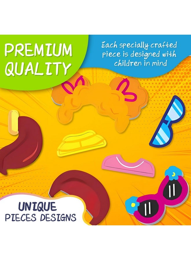 ROHSCE Magnetic Puzzles for Kids- Educational Magnetic Book, Crazy Face Dress-Up Game & Preschool Toddler Learning Activities, Travel-Friendly STEM Toy, Fun Fridge Magnets for Toddlers 1-3 3-12 - Image 4