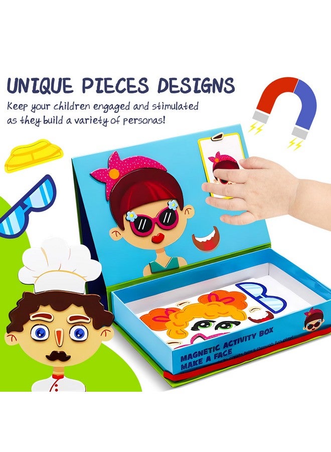 ROHSCE Magnetic Puzzles for Kids- Educational Magnetic Book, Crazy Face Dress-Up Game & Preschool Toddler Learning Activities, Travel-Friendly STEM Toy, Fun Fridge Magnets for Toddlers 1-3 3-12 - Image 5