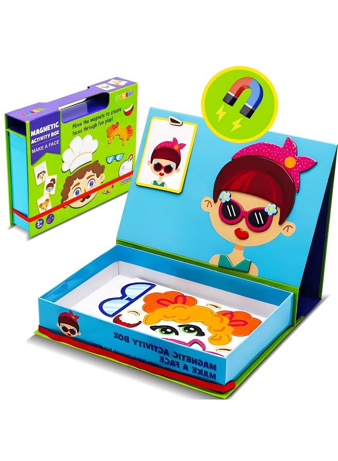 ROHSCE Magnetic Puzzles for Kids- Educational Magnetic Book, Crazy Face Dress-Up Game & Preschool Toddler Learning Activities, Travel-Friendly STEM Toy, Fun Fridge Magnets for Toddlers 1-3 3-12 - Image 1