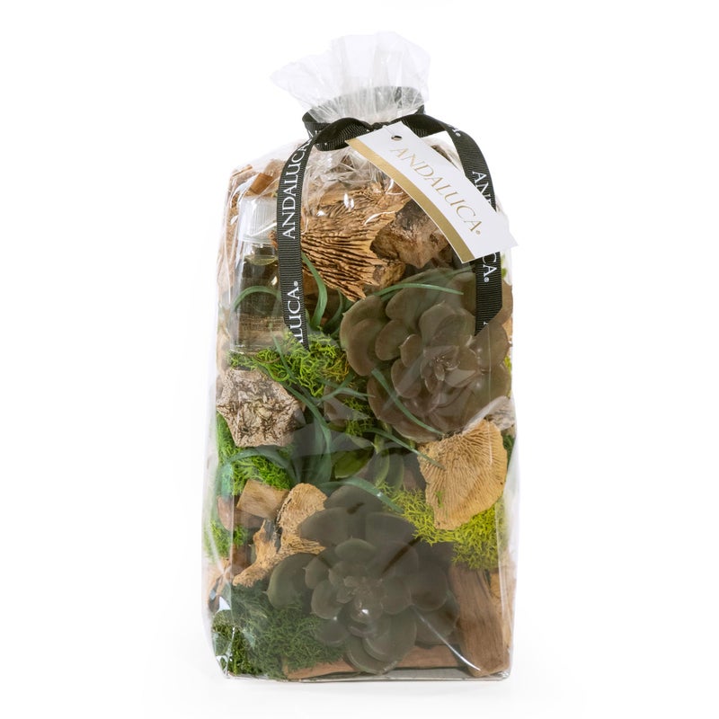 وعاء عطر ANDALUCA بسعة 20 أونصة من العشب والبلورات وخشب الضفدع مع روائح الجوز، العشب، الأيوليكتوس وخشب التكو، يشمل قارورة العطر (الغابات الخضراء) - Image 1