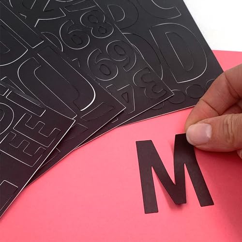 ArtSkills Poster and Bulletin Board Vinyl Letters and Numbers, Black, 1" and 2"h, 250/Pack - Image 4
