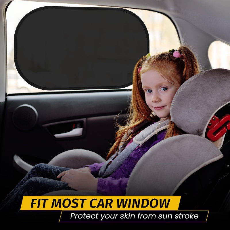 Clothclose 4 Pack Car Window Shade - 19″ × 12″ Car Side Window Covers for Baby, Cars Window Sun Shade, Glare Shield and UV Rays Protection for Your Child, Mesh Window Shades for Baby - Image 4