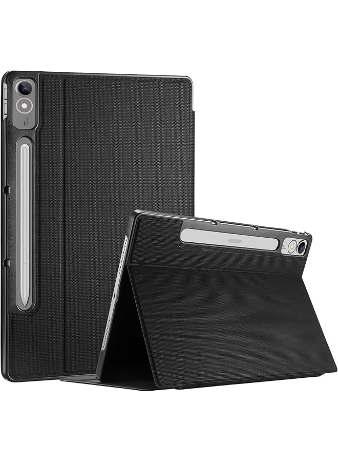 Procases Cover For Lenovo Tab P12 12.7 Inch 2023 Case Tb370Fu With Pen Holder Slim Folio Case Protective Hard Shell Lightweight Stand Smart Cover For 12.7 Inch Lenovo Tab P12 2023 -Black - Image 1