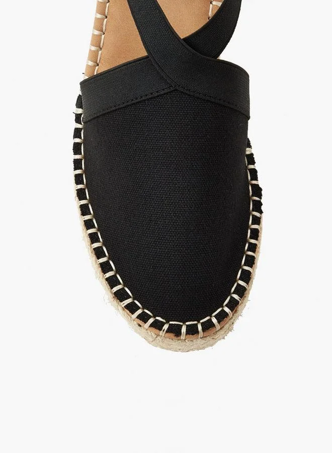 Peppermint Black Women Wedge Heel Espadrilles for Women | Best Price UAE