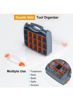 Divik Divik Small Tool Organizer Storage Box for Work Tools Stackable MultiUtility Tool Organizer Box Nuts Bolts Screws Nails Small Hardware 1Pcs Style 2  - Image 2