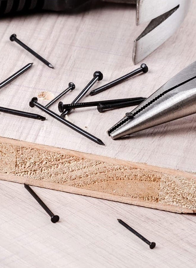 HOOTO 200 pieces of 20/25/30/38mm brick nail kit boxed, including hardware nails, decorative nails, Brad and Picture hanging nails, wooden nails, drywall and pine cement nails (black) - Image 4
