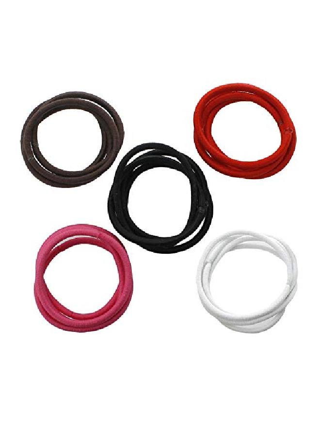My Lello Hair Elastics Hair Ties Professional Grade Ponytail Holders 100 Pack White - Image 4