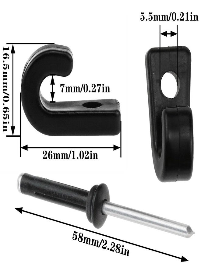 AYLIFU 12 pcs Kayak j Hooks with 12 Kayak Waterproof Rivets Safety Bungee j-Shaped Hooks Suitable for Safe Kayak Canoes Paddleboard Rowing Accessories - Image 2