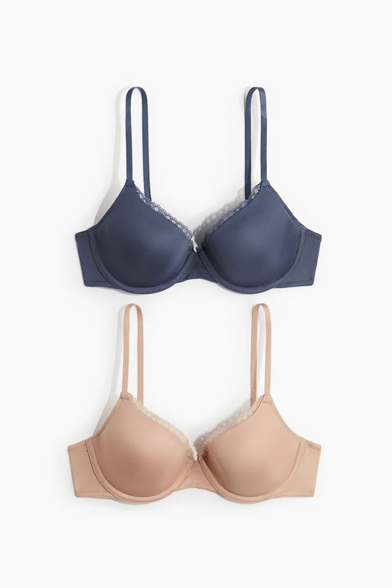 H&M 2-pack padded underwired microfibre bras