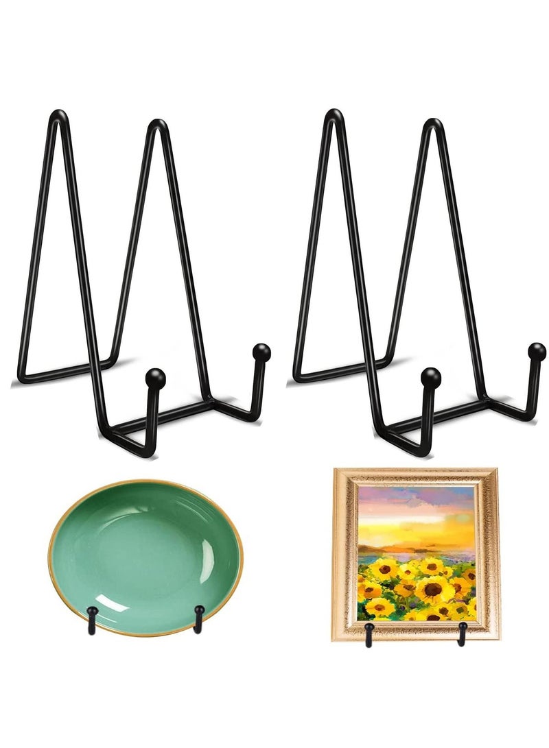 Captaintech 2 Pack Plate Stands for Display 6 Inch Plate Holder Display Stand Metal Frame Holder Stand - Image 1