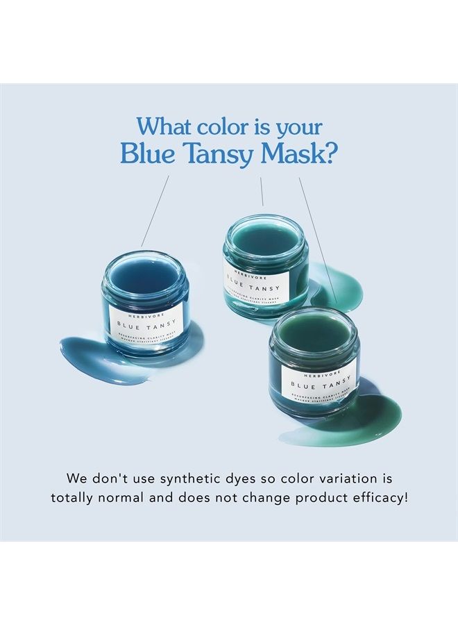 HERBIVORE Botanicals Blue Tansy BHA and Enzyme Pore Refining Mask. Gently Clarify Skin, Minimize Pores and Soothe Redness (2.02 oz) - Image 4