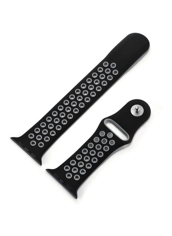 Generic - Replacement Band For Apple Watch Series 4 44mm Black/Grey - Image 1