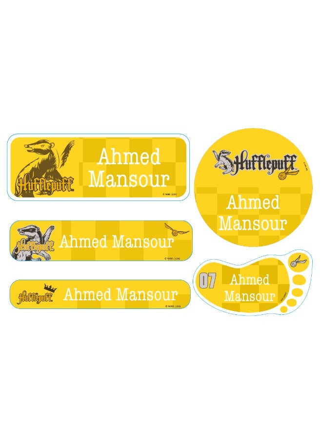 Essmak Harry Potter Personalized Waterproof Name Labels for Kids – Set of 74 Custom Stickers for School Supplies, Lunch Boxes, Clothes and Toys  - Image 1