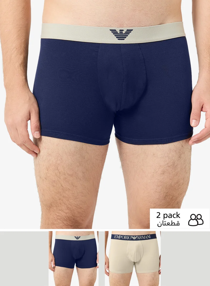 2 Pack Of Logo Boxers