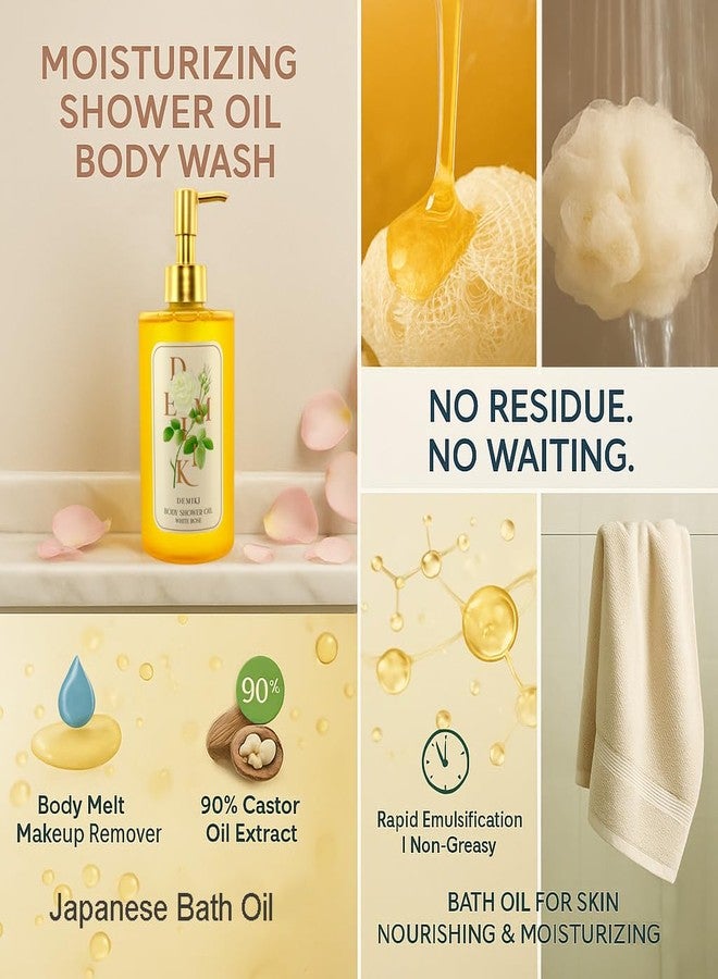 DEMIKI Body Wash Shower Oil Cleanser for Women-Japanese Bath Oil, Skin So Soft Moisturizing bodywash, Body Oil Cleanser, Natural Shower Gel, Body Care, Sulfate-Free,Paraben-Free 10 fl.oz - Image 3