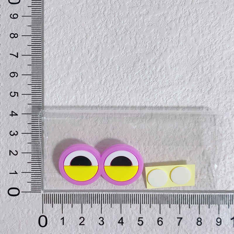 Cartoon Pvc Big Eyes Diy Epoxy Accessories Mobile Phone Shell Hole Shoes Shoe Flower Refrigerator Water Cup Patch Material Accessories - Image 1