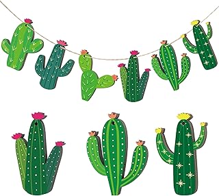 Marsui 24 Pieces Cactus Cutouts Wooden Ornaments Little Wooden Cactus DIY Cactus Decor Green Cactus Decorations Hanging - Image 1