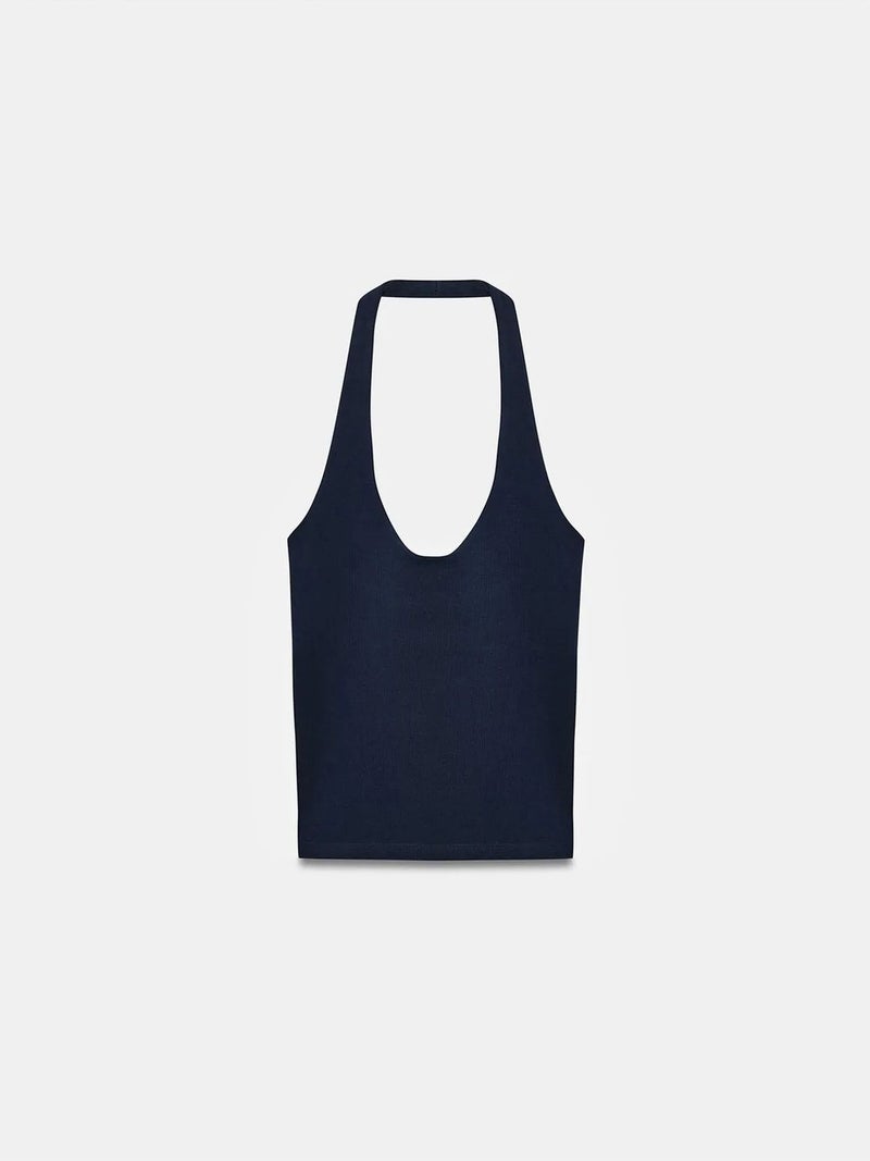 DILVIN Ribbed Halterneck Sleeveless Blouse - Image 5