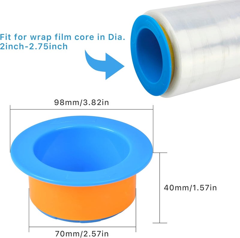 Worldity Shrink Wrap Handle, 2 Pairs Manual Stretch Wrap Dispenser for Shipping, Pallet, Packing and Moving Supplies, Fit for 2"- 2.75” Core Shrink Wrap Holder, Blue - Image 2