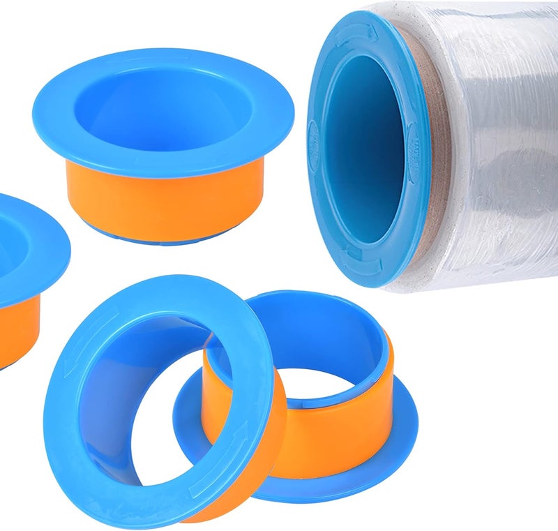 Worldity Shrink Wrap Handle, 2 Pairs Manual Stretch Wrap Dispenser for Shipping, Pallet, Packing and Moving Supplies, Fit for 2"- 2.75” Core Shrink Wrap Holder, Blue - Image 4
