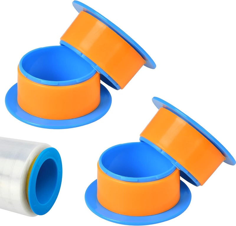 Worldity Shrink Wrap Handle, 2 Pairs Manual Stretch Wrap Dispenser for Shipping, Pallet, Packing and Moving Supplies, Fit for 2"- 2.75” Core Shrink Wrap Holder, Blue - Image 1