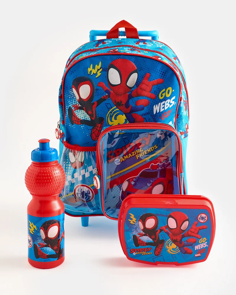 Redtag Blue Spidey 3 in 1 Trolley Set