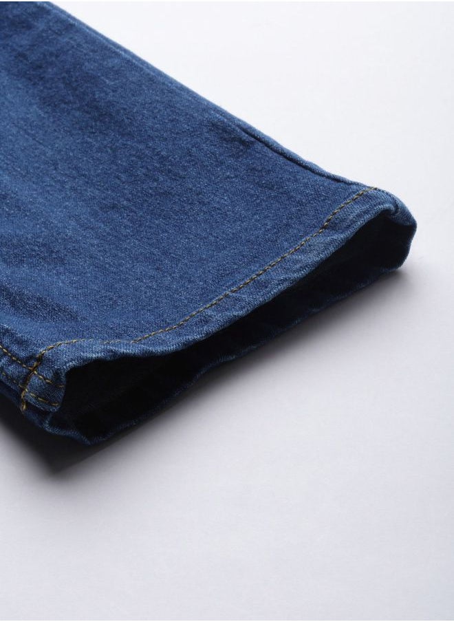 The Indian Garage Co Men Slim Straight Fit Solid Mid-Rise Stretchable Jeans  - Image 5