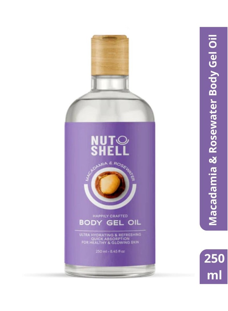 NUTSHELL Macadamia & Rosewater Body Gel Oil - 250 ml - Image 1