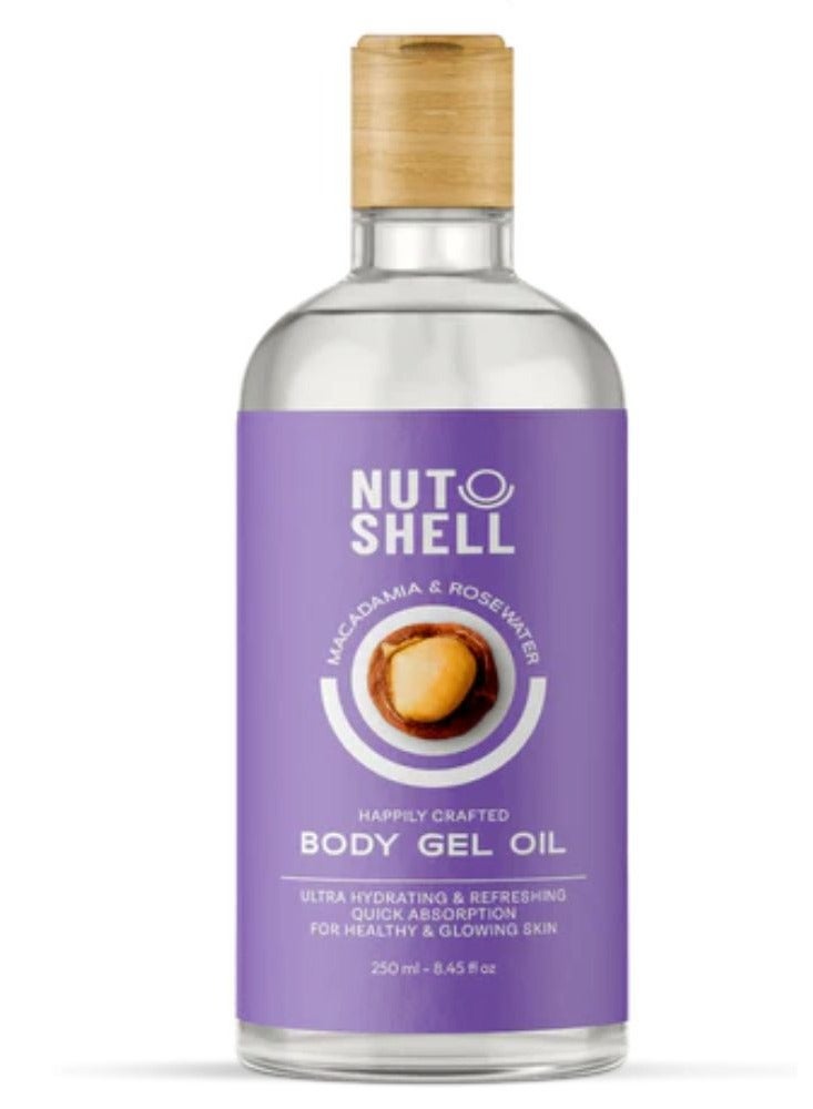 NUTSHELL Macadamia & Rosewater Body Gel Oil - 250 ml - Image 2