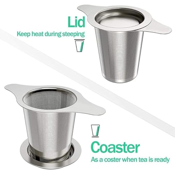 WUZIA 304 Stainless Steel 13Cm X 79Cm Tea Infuser Reusable Loose Leaf Tea Strainer With Fine Mesh Filter For Teapot Or Cup - Image 4