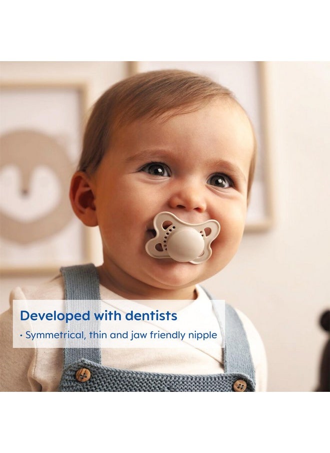 MAM Original Matte Baby Pacifier, Nipple Shape Helps Promote Healthy Oral Development, Sterilizer Case, 2 Pack, 0-6 Months, Girl,2 Count (Pack Of 1)  - Image 3