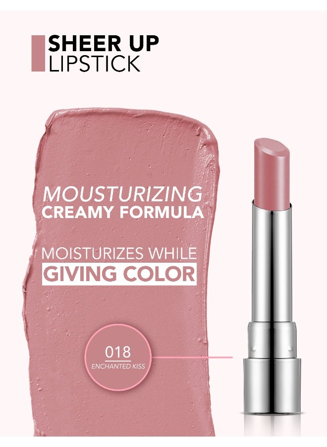 flormar Sheer Up Lipstick – 018 Enchanted Kiss – Semi-Transparent Moisturizing Lipstick, Glossy Color Finish, Oil-Enriched Smoothing Texture 018 Enchanted Kiss - Image 5