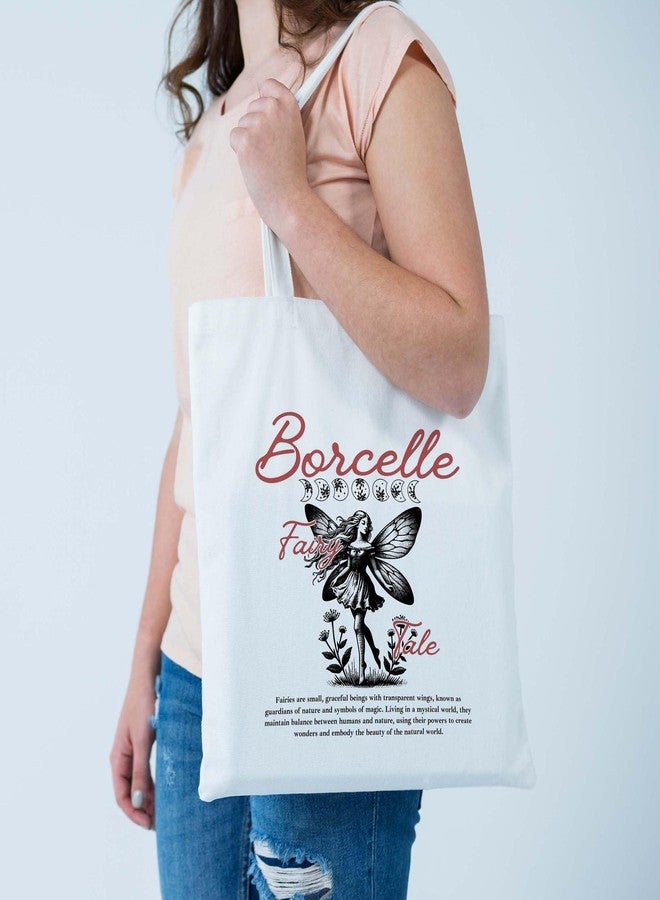 ARTBUG Tote Bag for Women, Aesthetic, Stylish, Ecofriendly, For College Girls, Office, Beach and Outings -Borcelle Fairy Tale Printed Canvas D - 355 - Image 2