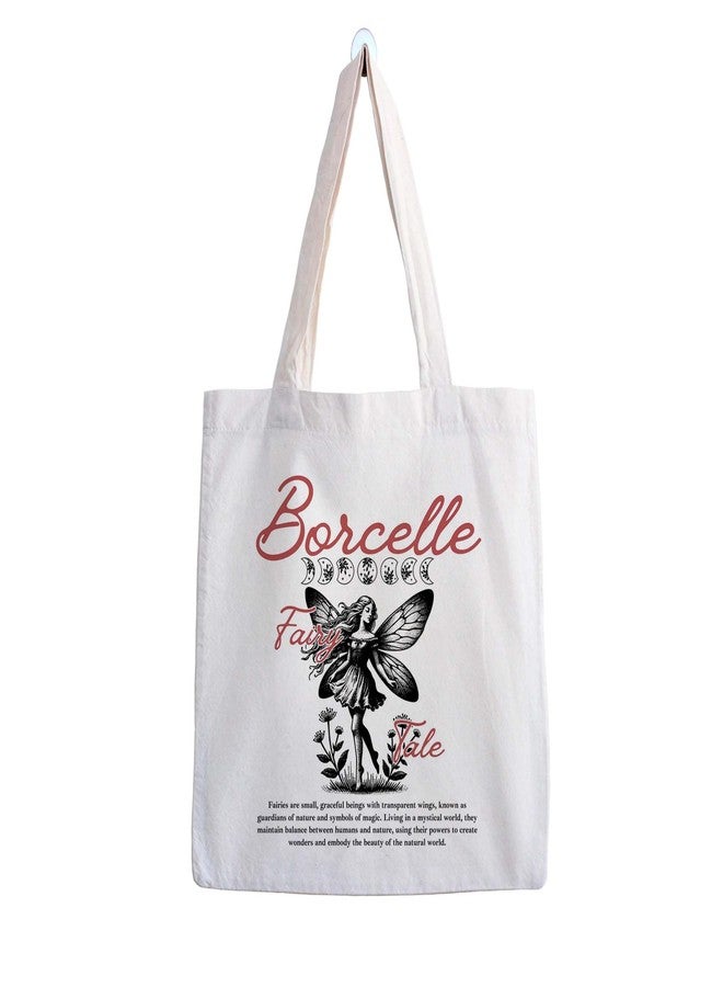 ARTBUG Tote Bag for Women, Aesthetic, Stylish, Ecofriendly, For College Girls, Office, Beach and Outings -Borcelle Fairy Tale Printed Canvas D - 355 - Image 1