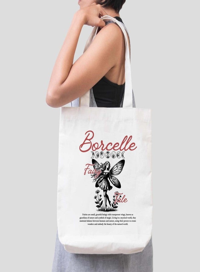 ARTBUG Tote Bag for Women, Aesthetic, Stylish, Ecofriendly, For College Girls, Office, Beach and Outings -Borcelle Fairy Tale Printed Canvas D - 355 - Image 3