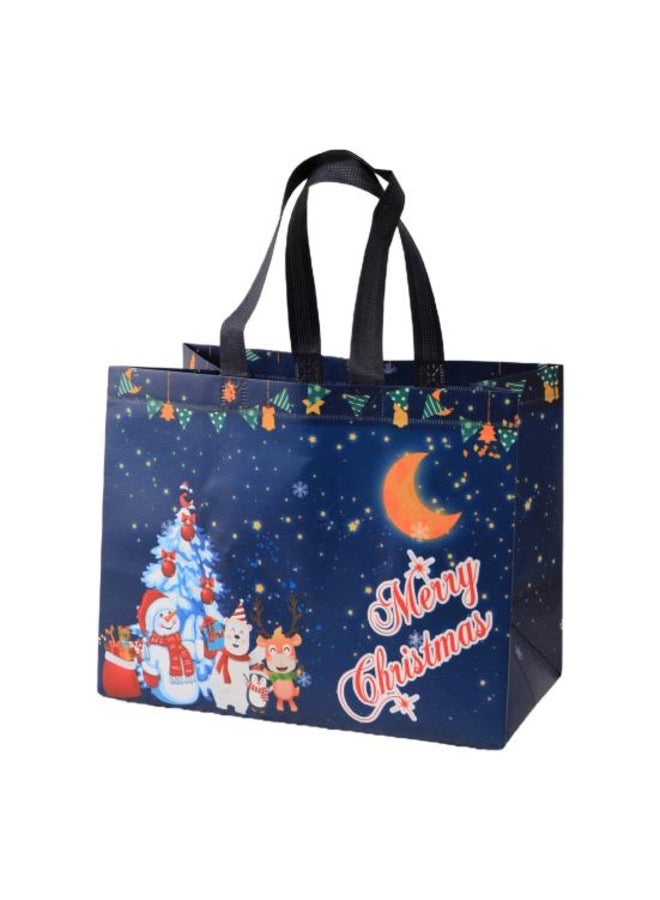 Christmas Gift Bag Santa Claus Snowman Design Large Capacity Dual Handle Non-woven Fabric Candy Gift Packaging Bag - Image 4