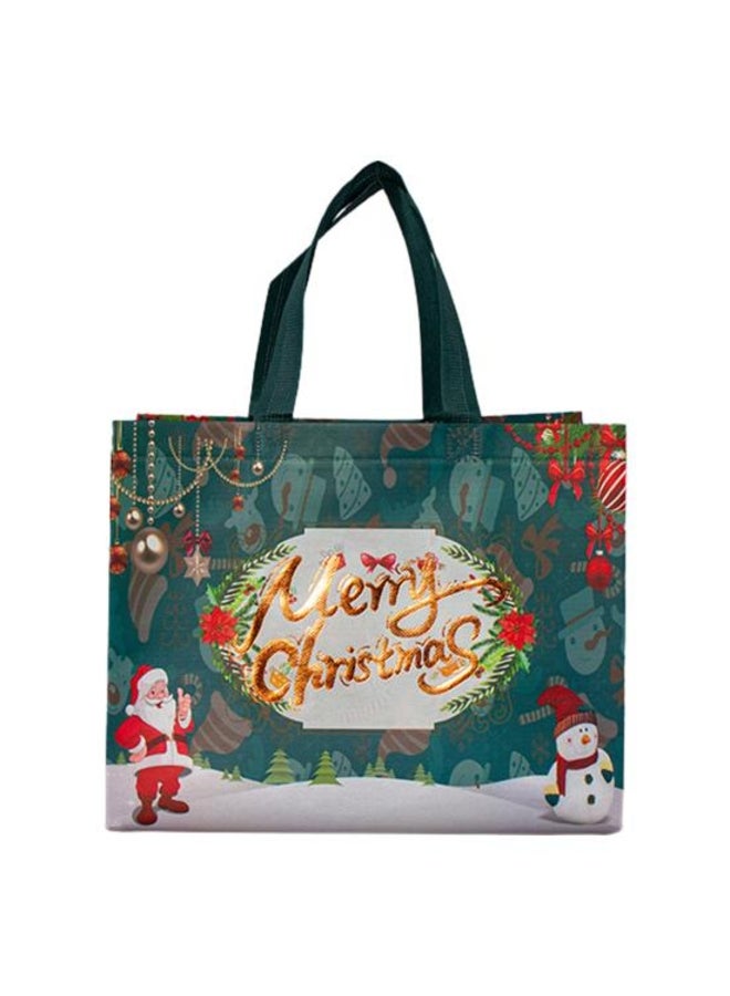 Christmas Gift Bag Santa Claus Snowman Design Large Capacity Dual Handle Non-woven Fabric Candy Gift Packaging Bag - Image 1