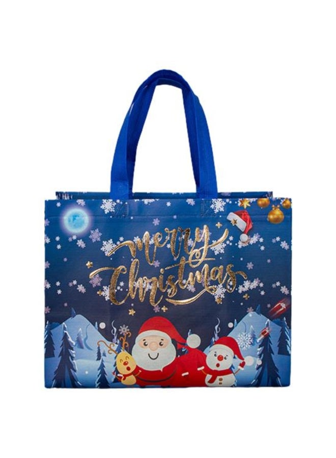 Christmas Gift Bag Santa Claus Snowman Design Large Capacity Dual Handle Non-woven Fabric Candy Gift Packaging Bag - Image 2