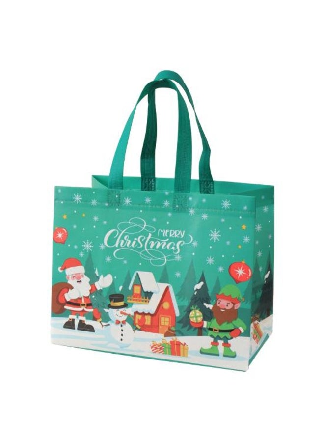 Christmas Gift Bag Santa Claus Snowman Design Large Capacity Dual Handle Non-woven Fabric Candy Gift Packaging Bag - Image 3