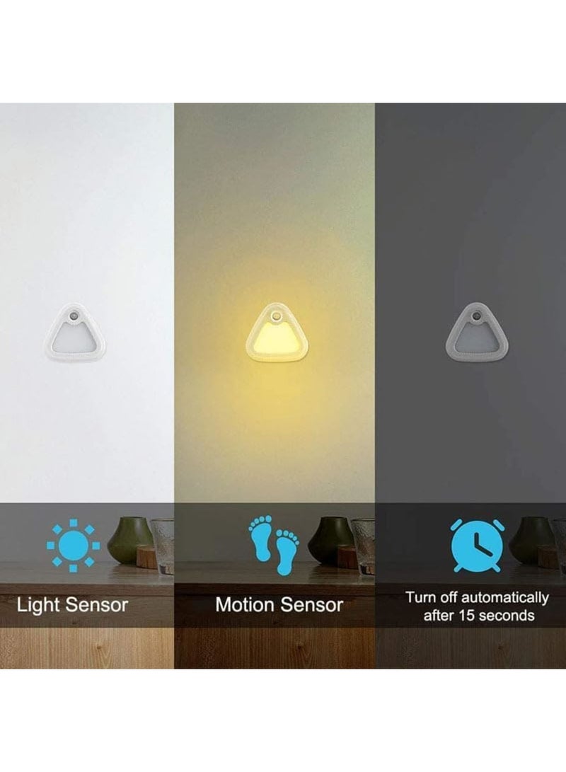 Barakah Motion Sensor Night Light, Magnetic Lights Indoor by Battery Powered Cordless LED Lamp with Magnetic Base, 3200K warm yellow LED light for wardrobes, closets, bathrooms, Hallways, 2 Pack - Image 4