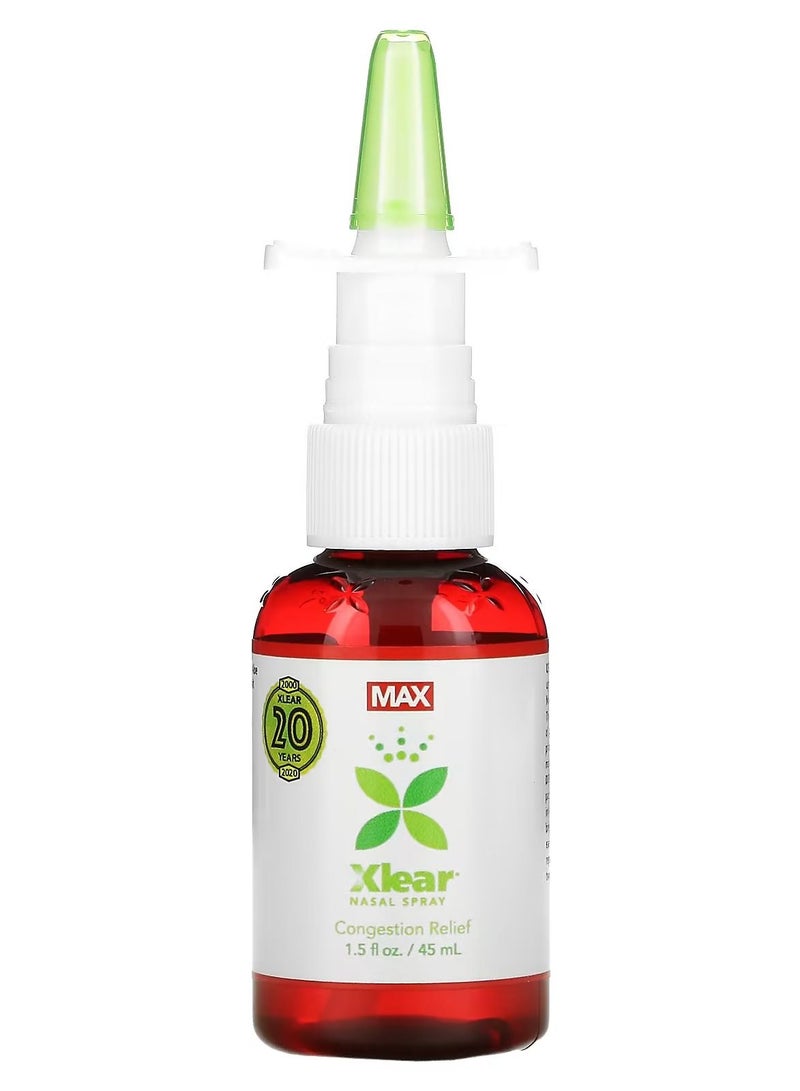 Xlear Max Natural Saline Nasal Spray with Xylitol Maximum Relief 45 Ml - Image 2