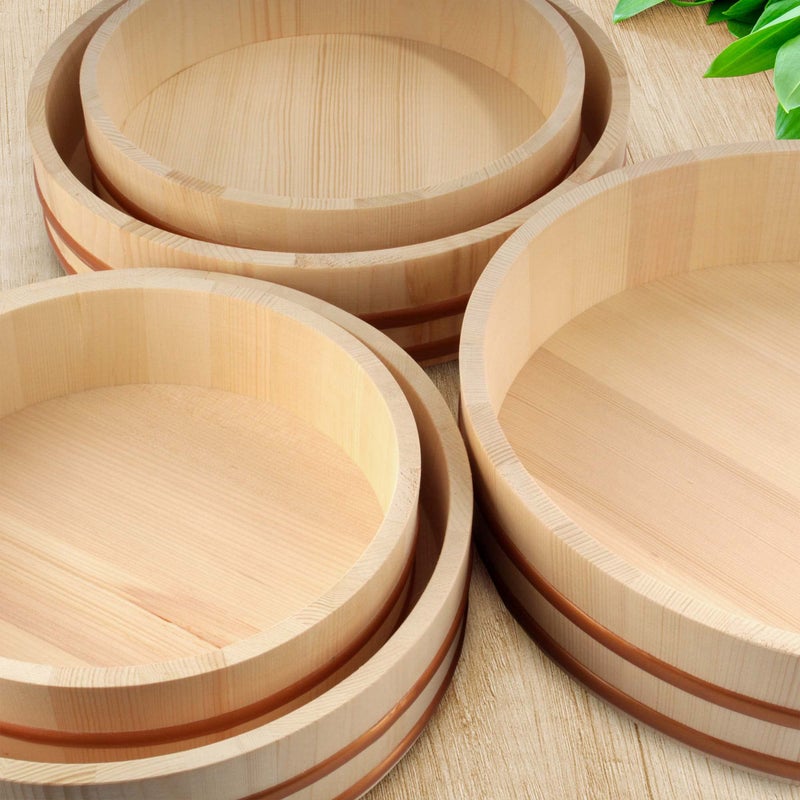 BambooMN BambooImportsMN 12" Sushi Oke Tub (Hangiri) with 19pc Sushi Making Accessory Pack - Image 4