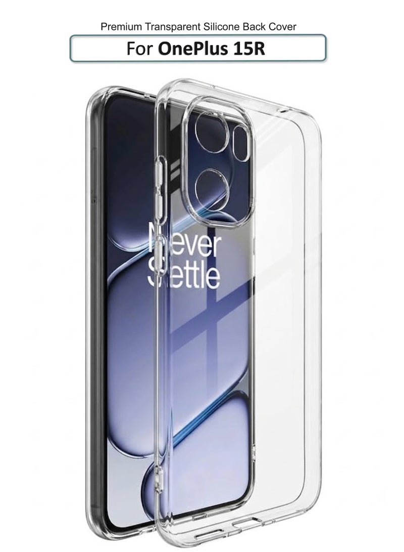 For OnePlus 15R - Transparent 2.0 mm Silicone Drop-Proof Clear Protective Phone Cover - Transparent - Image 1