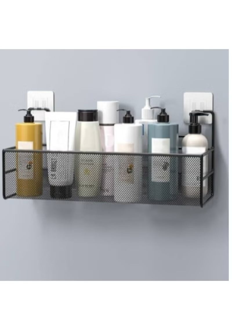 رف حمام معدني مطلي بدهانات عالية الجودة مقاومة للصدأ – تصميم أنيق وقوي لتخزين الشامبو والأدوات بعمر طويل - Image 3