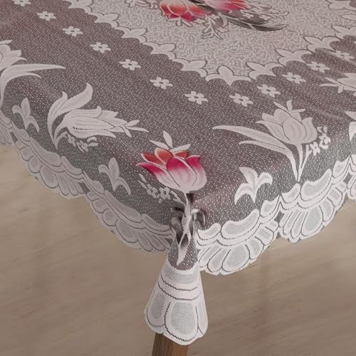Homerz Premium 6-8 Seater Table Cloth, Soft Cotton Knitting Fabric (Spring-104, 60x90 inch- 6-8 Seater) - Image 3