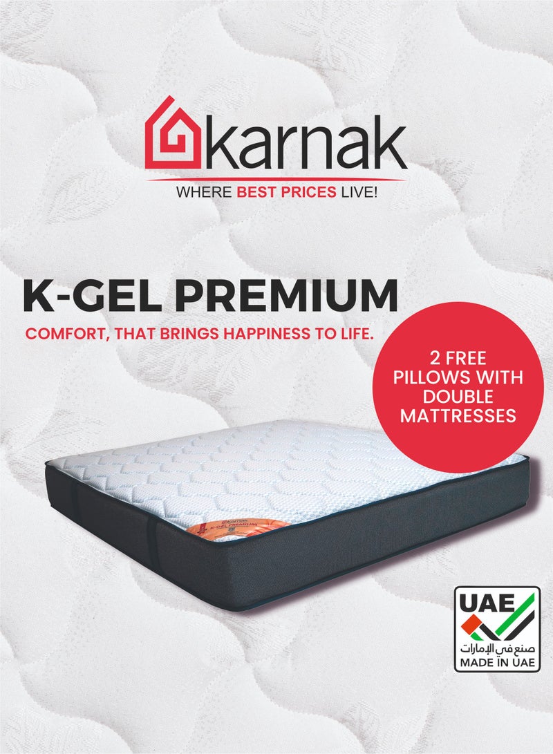 Uzman Home K-Gel Premium Memory Foam & Hybrid Pocketed Spring (Soft Feel) Turn-Free Mattress | 7 Years Warranty | Thickness 25cm UK Emperor Size - W200 x L200cm  - Image 3